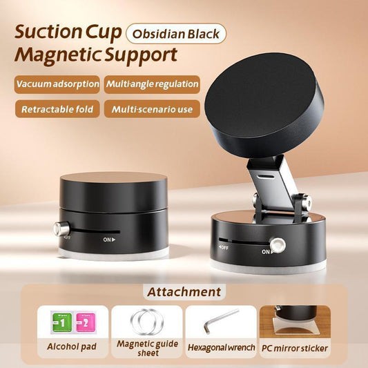 Metal car magnetic mobile phone holder pasted 360 degree rotation folding car magnetic mobile phone holder Foldable Smartphone Cellphone Stand case iphone