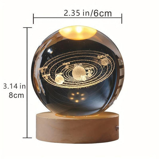 3D Galaxy Crystal Ball Night Light, Color Changing Light as a Birthday Gift for Teenage Boys and Girls, Planet Model Decoration Ball Bedroom sunset